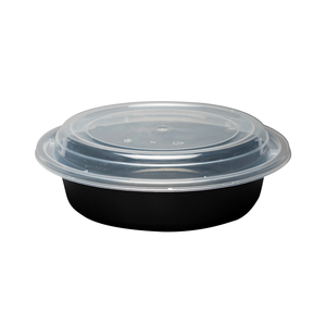 Contenedor Redondo Apto para Microondas de 16 oz con Tapa PTORD16, 150 Sets (50/6), Dimensiones de la Base 6.3x1.7 pulgadas, TI/HI 14/7 - Product Image 1