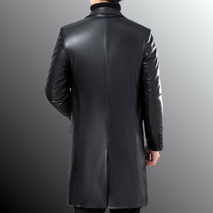 Abrigo Largo de Cuero de Invierno Más Vendido, Chaqueta de Piel de Oveja, Chaqueta de Cuero Genuino para Hombre y Mujer - Product Image 6