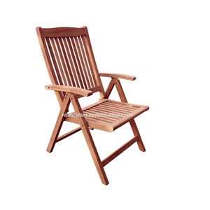 Modern <b>Garden</b> Outdoor Patio Folding <b>Chairs</b> Arm <b>Reclining</b> Solid Teak <b>Wood</b> Indonesia Export Product Furniture Factory Direct - Product Image 1