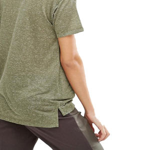 Mujeres algodón slim fit cuello en V manga corta transpirable suave cómodo verano casual moda simple camiseta de moda - Product Image 5