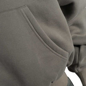 Ventes en gros de sweats à capuche gris respirants à épaules tombantes avec fermeture éclair, tissu doux, poids lourd, sweats à capuche à fermeture éclair délavés à l'acide pour hommes en provenance du Pakistan - Product Image 5