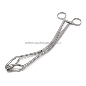 Fórceps de Ginecología de acero inoxidable alemán de la mejor calidad, 32mm de ancho de mandíbula, 22,5 cm, instrumentos quirúrgicos básicos - Product Image 2