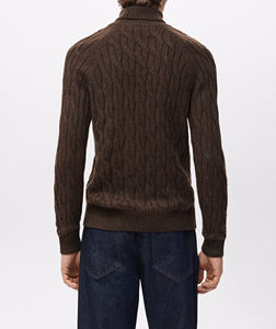 Suéter de Cuello Redondo para Mujer, Tejido Delgado, de Alta Calidad OEM, para Otoño e Invierno, Color y Diseño Personalizables, Patrón Geométrico Informal - Product Image 2