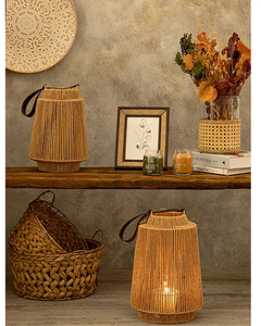 Lanternes à bougies en jute tressées à la main Bao Minh Linda 2509 pour la décoration de la maison à l'occasion de Pâques - Product Image 3