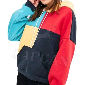 100% coton sweats à capuche décontractés pour femmes multicolore fantaisie à manches longues Logo imprimé personnalisé sur le devant bonne qualité tricoté StyleSheet - Product Image 2