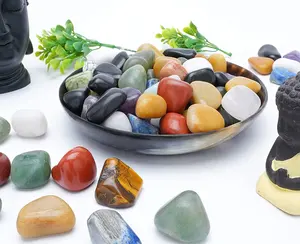 Pedras polidas variadas, cristais polidos, cura, pedras naturais, feng shui, chakra, equilibramento de boa sorte, reiki, presente
