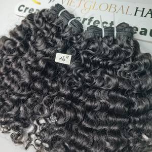 Extensions de cheveux birmans bouclés Remy 100% cheveux humains non traités et collection de donneurs alignés sur les cuticules 8 "-40" - Product Image 5