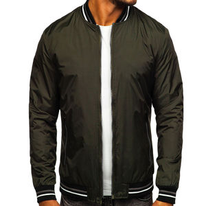 Veste bombardier imperméable de haute qualité pour hommes, Streetwear Slim Fit de couleur unie avec fermeture éclair, nouveauté 2025, automne - Product Image 5