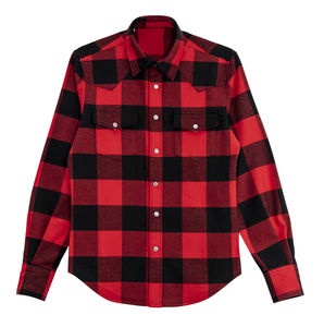<b>Men's</b> Breathable Windproof <b>Lumberjack</b> Rider Flannel <b>Shirt</b> with Front Logo % Cotton Customizable for Motorbike Racing - Product Image 1