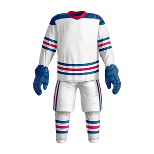 Diseño de uniforme de hockey sobre hielo Impresión de ropa deportiva Conjunto de uniforme 2024 Nueva llegada Estilo único Embalaje personalizado OEM de alta calidad - Product Image 1