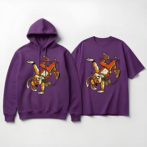 Sweat à capuche Cyberpunk DJ Owl en molleton 100% coton épais pour homme, streetwear, imprimé numérique graphique hibou <span class=keywords><strong>techno</strong></span>, coupe oversize et carrée - Product Image 3