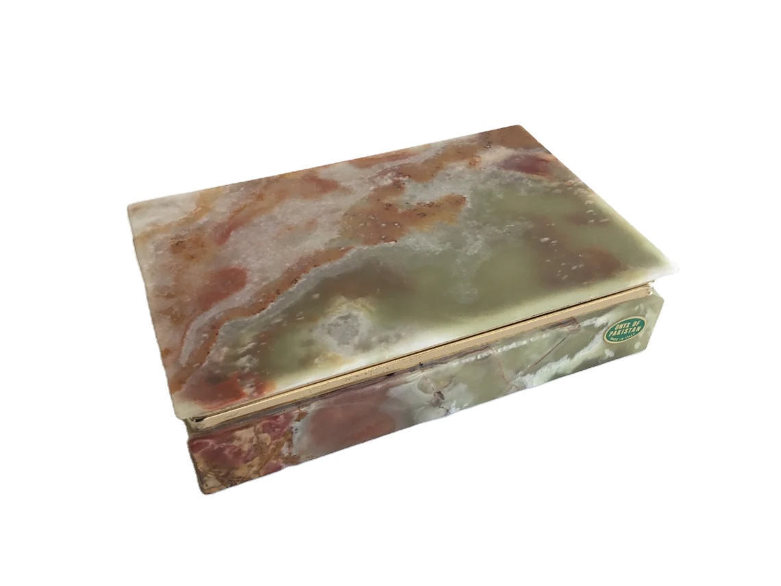 onyx cigarette box Green Onyx Rectangular Cigarette & Cigar Box