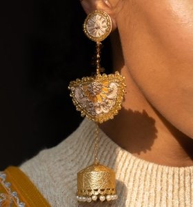 ต่างหูหรูหรา งานปักมือ ต่างหูประดับลูกปัดหลากหลายแบบ ต่างหูสำหรับผู้หญิง เครื่องประดับงานเทศกาล ราคาดีที่สุด ต่างหูประดับลูกปัด - Product Image 3