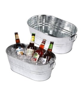 Seau à bière en acier inoxydable avec logo personnalisé, prêt pour la fête, gardez votre bière fraîche, seau à boissons en acier inoxydable, refroidisseur à bière en métal - Product Image 1