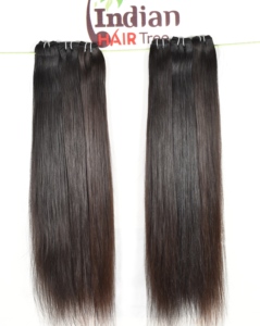 Extensions de cheveux humains vierges vietnamiens de qualité supérieure, 100 %, alignées sur les cuticules, double trame, lisses, style vague naturelle indienne - Product Image 3