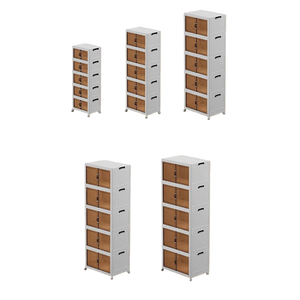 رف تخزين بلاستيكي مستطيل قابل للطي مصنوع من البولي بروبيلين مع ميزات مقاومة للغبار والرطوبة للملابس والألعاب - Product Image 2