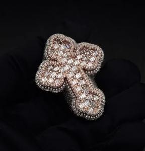 Moissanite แหวนแชมป์เพชร Iced Out Moissanite แหวนเครื่องประดับฮิปฮอปตัดที่ยอดเยี่ยมเพชรที่กําหนดเองของขวัญสําหรับเธอ - Product Image 1