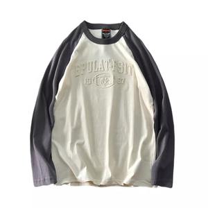 Logo personnalisé bon marché brodé uni imprimé unisexe coton Vintage surdimensionné nouveau Design hommes pull-over col ras du cou sweat-shirt - Product Image 5