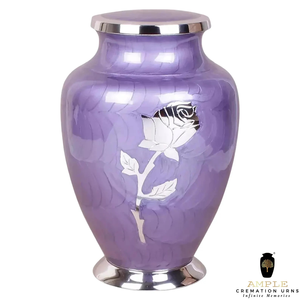 โกศใส่เถ้ากระดูกดีไซน์ม่วงทำมือเคลือบอลูมิเนียมสำหรับ10.5อนุสรณ์ "ใหญ่ & 3นิ้วไม่รั่ว - Product Image 3