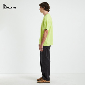 T-shirt pour homme à coupe slim délavé à l'acide, T-shirt de sport d'été pour homme, T-shirt à col rond à manches courtes, motif uni, col rond - Product Image 4