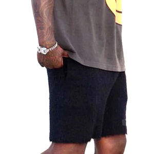 Shorts en mohair de luxe pour hommes, en tissu de laine doux de qualité supérieure, fabriqués directement par le fabricant de vêtements streetwear tendance en mélange de laine douce. - Product Image 6