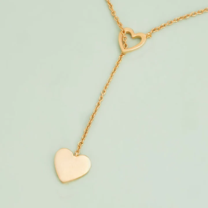 Collar con Colgante de Corazón Romántico y Moderno, Oro Rosa, Diamantes y Perlas como Piedras Principales, Cadena con Baño de Rodio, para Regalo de Compromiso - Product Image 3