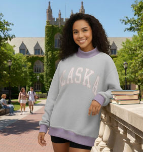 Sorority Lambda Chi Alpha-Sudadera de punto de invierno con cuello simulado para mujer, jersey de dos tonos, diseño bordado, Iota Phi Theta - Product Image 6