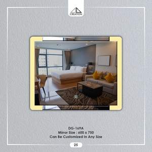 Miroir LED sans cadre pour salle de bain, design exclusif, avec réflexion claire pour les espaces intérieurs modernes, en provenance d'Inde - Product Image 4