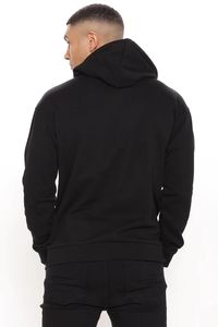Sudadera con Capucha para Hombre, al por Mayor de Fábrica, Lisa, Negra, Deportiva, Holgada, para Correr - Product Image 2