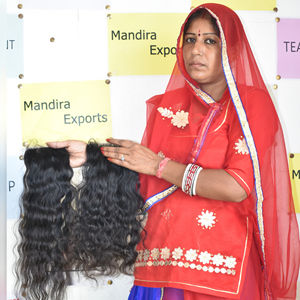 Extensions de cheveux indiens bruts non traités à cuticule alignée aucune perte 5*5 fermeture ondulée vendeur de cheveux humains naturels noirs - Product Image 2