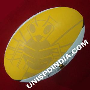 Taille 4 Ballon de rugby de niveau scolaire entièrement cousu à la main et fabriqué en Inde par Union Sports Intl - Product Image 5