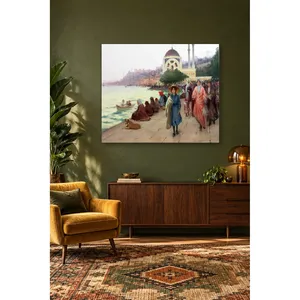 Impression sur toile de Fida Fausto Zonaro : Promenade sur le quai Dolmabahe - Product Image 2
