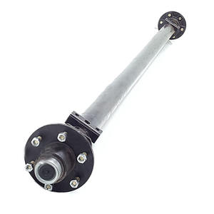 Personnaliser plusieurs tailles 2200lbs 3500lbs 7000lbs carré/rond bout d'essieu solide complet avec moyeu de roue Accessoires de remorque - Product Image 4