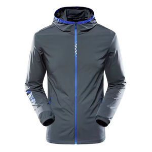Veste coupe-vent imperméable unisexe pour l'hiver, design patchwork sur le devant, vêtement de sport léger pour l'extérieur - Product Image 5