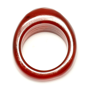 Natural Agate Gemstone Pendant <b>Ring</b> Trendy Geometric Eye Pattern Religious Style 6mm Width for Children Mainly Made Jade Inlaid - Product Image 2