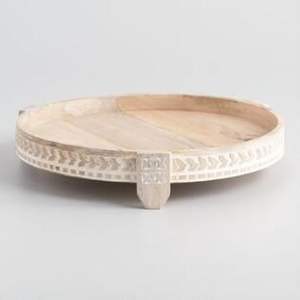 Bandeja de madera de acacia, bandeja decorativa para servir para sala de estar, dormitorio y cocina, para el hogar Decoración elegante, plato de madera - Product Image 5