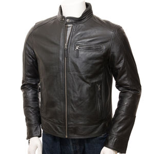 Chaqueta de Invierno de Motociclismo NASCAR de Cuero Genuino y Lona Roja Cortavientos para Hombre Yuchen, Estilo Urbano, Personalizada - Product Image 2