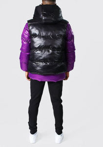 Offre Spéciale OEM : Ensemble 2-en-1 Gilet Sans Manches et Doudoune Brillante à Col Montant en Tissu Canvas pour Homme – Mode Personnalisée - Product Image 3