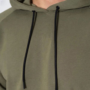 Sweat à capuche en coton imprimé avec logo personnalisé pour homme, coupe classique, couleur unie, hiver, style européen transfrontalier avec poche - Product Image 3