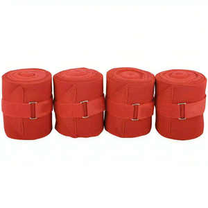 Bandages de protection pour jambes d'équitation en coton et néoprène de haute qualité avec logo personnalisé, élastiques, vente en gros OEM - Product Image 1