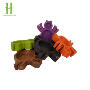 BEST SELLER Bougie en bois d'acacia, porte-bougie pour la maison, décoration de fête, décoration d'Halloween, fabriqué au Vietnam - Product Image 6