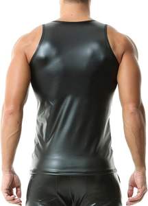 เสื้อกั๊กออกกำลังกายแฟชั่นใหม่สำหรับผู้ชายเสื้อแขนกุดสีทึบเสื้อกล้ามเล่นกีฬาออกแบบได้เอง - Product Image 4