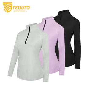 Women's Lightweight Long Sleeve UPF 50+ Hoodie Breathable Full Zip Winter Workout Sun Protection with <b>Stand</b> Collar - Product Image 6