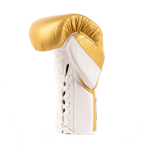 QST Most Demanded Gold <b>Lace</b> Up Boxing <b>Gloves</b> In High Quality Cowhide Leather With Your Custom Logo & Design Boxing Fight <b>Gloves</b> - Product Image 4