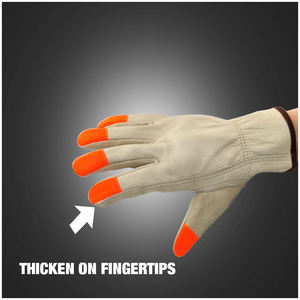 ถุงมือหนังวัวทนทานสำหรับขับรถบรรทุกถุงมือ2025สำหรับขับรถในโกดังทำสวน - Product Image 4