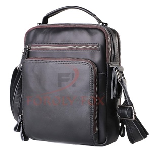 High Quality Price Leather Waist <b>Bags</b> Single <b>Shoulder</b> Belt <b>Bags</b> Pack for <b>Men</b> Black Color Leather <b>Shoulder</b> <b>Bag</b> - Product Image 1
