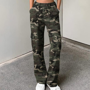 Pantalones Cargo de Verano Elegantes y Personalizados para Mujer, Cintura Elástica, Bolsillos Holgados de Algodón - Product Image 6