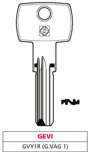 Chiave Punzonata in Ottone Gvy1r (g. Vag 1) Gevy - Product Image 1
