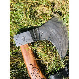 Tomahawks de acero de Damasco de alta calidad, multiusos, para acampar, caza, mango de acero de Damasco plateado, precio de fábrica personalizado, la mayoría - Product Image 3