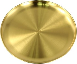 Assiette de service de luxe en acier inoxydable finition or, écologique, passe au lave-vaisselle - Product Image 6